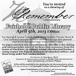 We Remember Fairhope Public Library Showing April 5th, 2013.